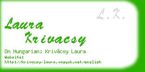 laura krivacsy business card